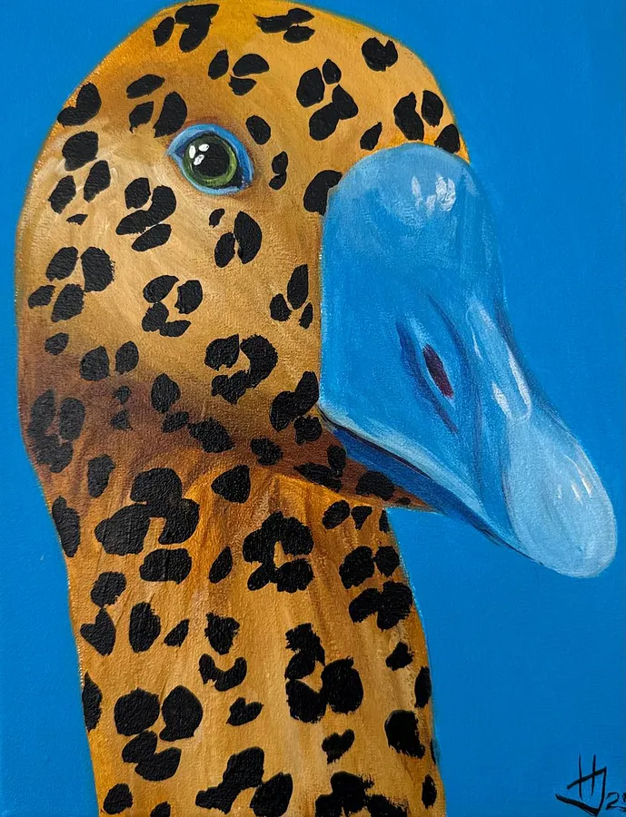 Immagine di Leopard goose di Ivanka Nechyporyk, dimensioni: 18x24 cm, medium: Painting, prezzo: $200