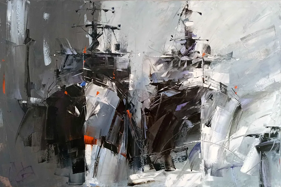Obraz RESILIENCE autorstwa VOLODYMYR GLUKHOMANYUK, rozmiar: 80x120 cm, wykonany z oil on canvas, medium Живопис, z Spain, cena: €12000
