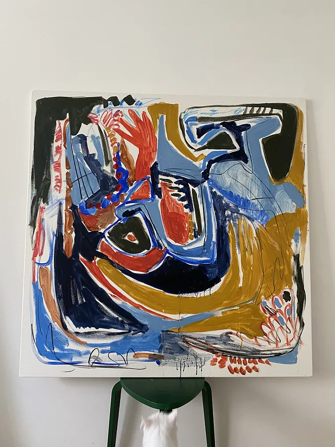 Imagen de Hands  de Notuko, tamaño: 120x120, hecho de Acrylic on canvas , medio Pintura, de Rivne Ukraine , con un precio de €2200
