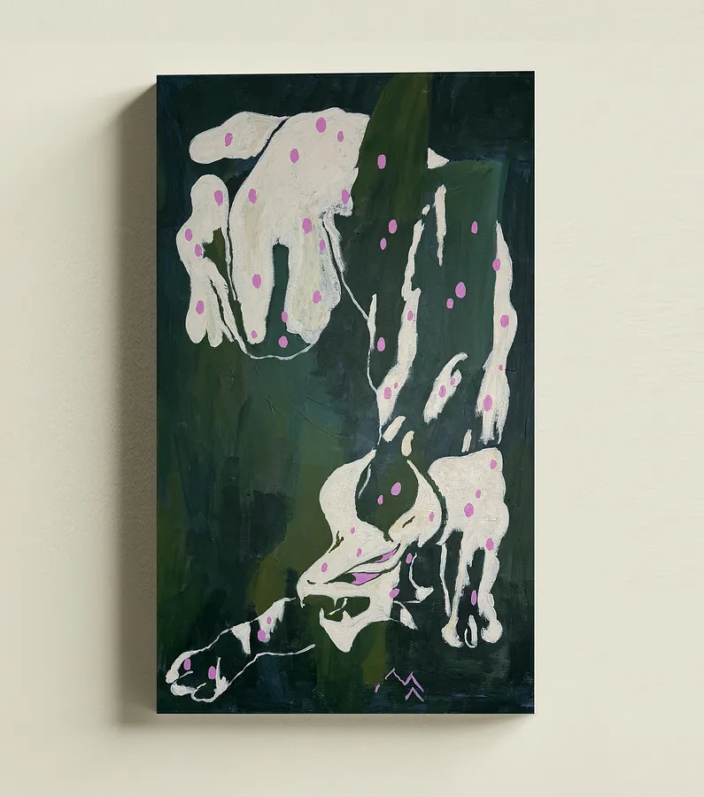 Image of в хащах by Martа Leshak, size: 55x95cm, Paintings medium, part of the Holy Roots series, priced at $400