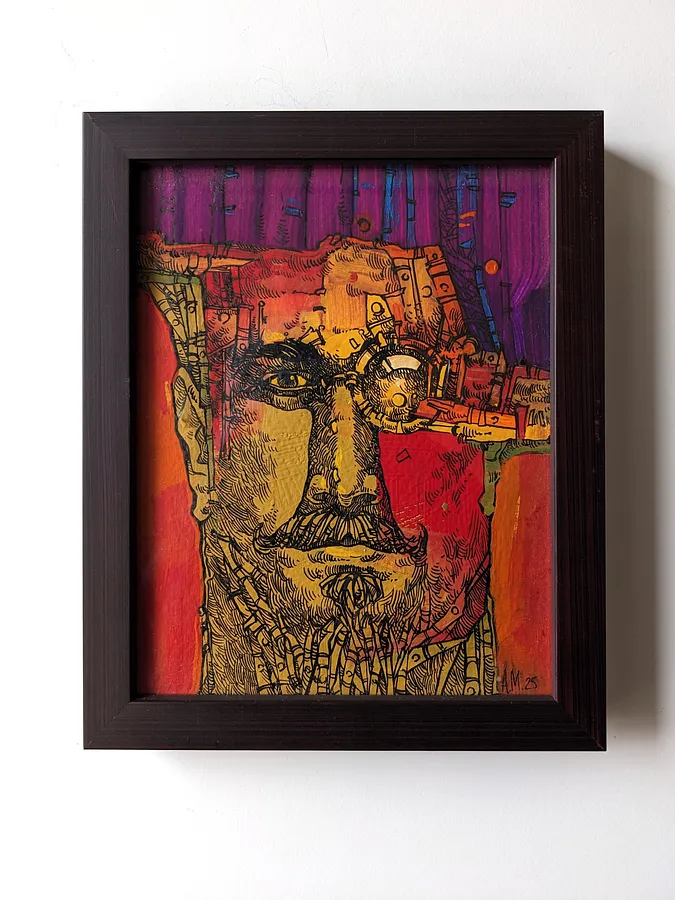 Image of Креативність | Creativity by Alexander Makohon, size: 15 x 19 cm, Graphics medium, part of the Portraits series, priced at $100