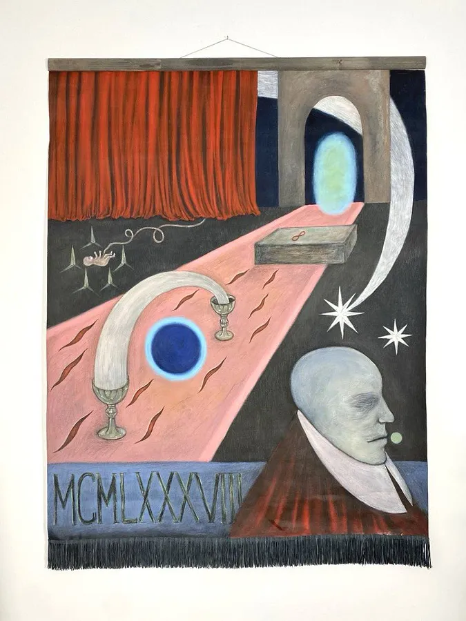 Image de Eternal wanderer  par ABRA, taille : 130 сm x 101 cm, fabriqué avec canvas,acrylic,colored peencil, médium Painting, de Lviv, Ukaine, faisant partie de la série Thresholds and omens, au prix de $650 (≈ 29 273 грн)