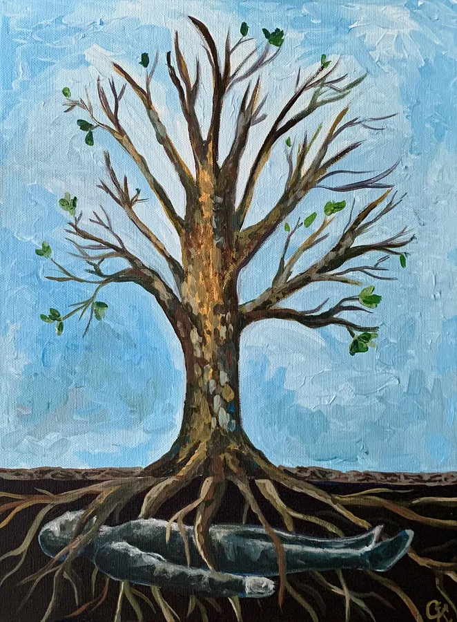 Image of Życie / Життя by Kristina Yurchuk, size: 30*40, made of Akryl na płótnie / акрил, Malarstwo medium, from Warszawa / Варшава, part of the Obecność / Присутність series