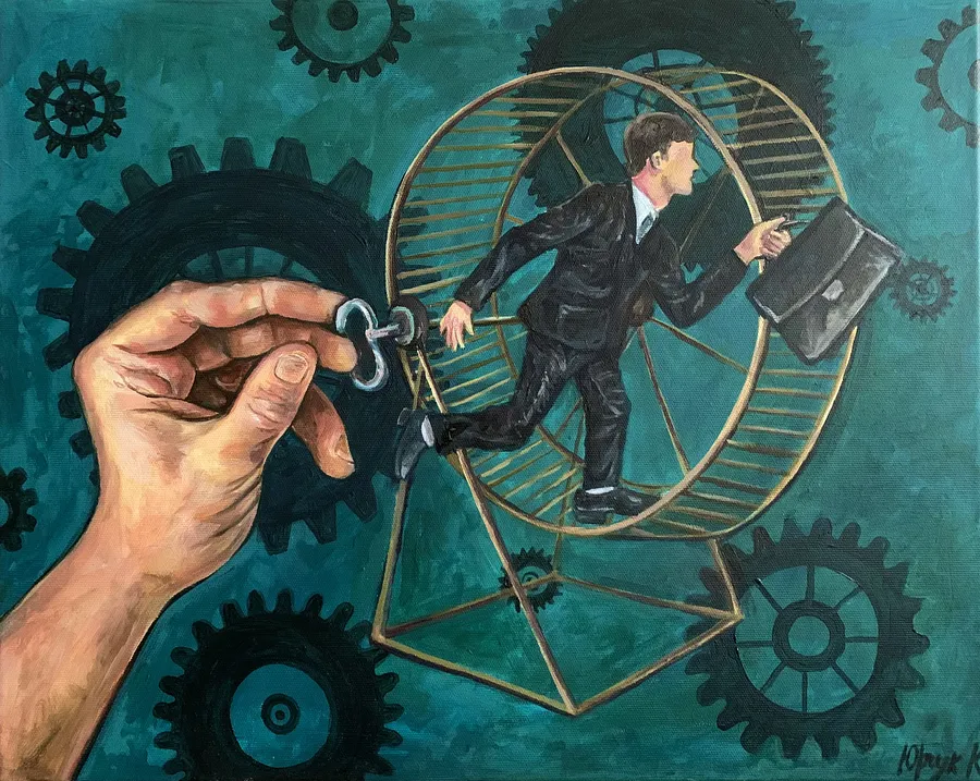 Imagen de Kapitalizm / Капіталізм de Kristina Yurchuk, tamaño: 50*40, hecho de Akryl na płótnie / акрил, medio Malarstwo, de Warszawa / Варшава, parte de la serie Obecność / Присутність