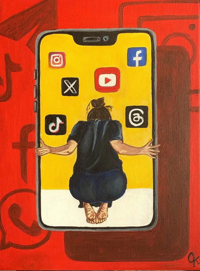 Image de Uzależnienie par Kristina Yurchuk, taille : 30*40, médium Malarstwo, faisant partie de la série Obecność