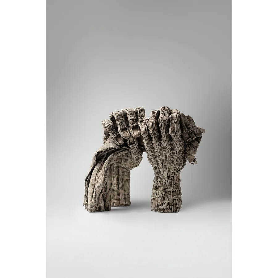 Imagen de To squeeze de Liudmyla Davydenko, tamaño: 25х29х22, hecho de chamotte, glaze, medio Escultura, parte de la serie Holova/Head, con un precio de €700
