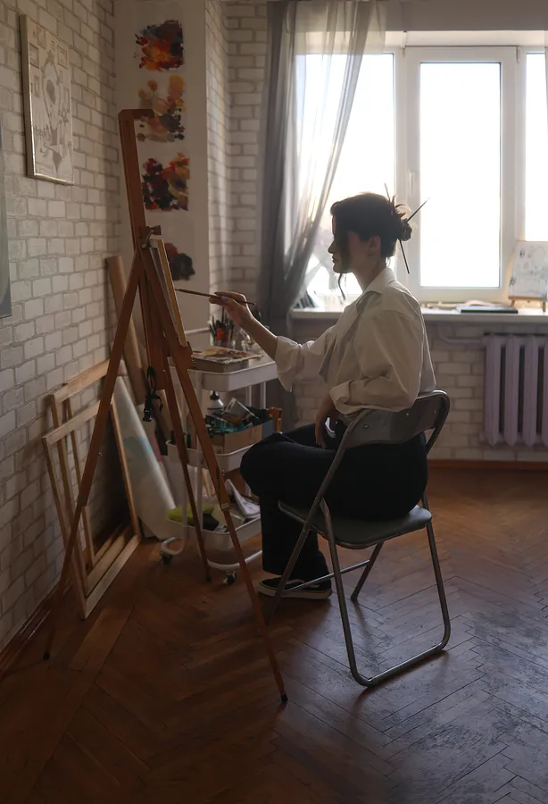 Portrait of Olha Vlasova, who works in the Artist style (Zhytomyr, Ukraine)