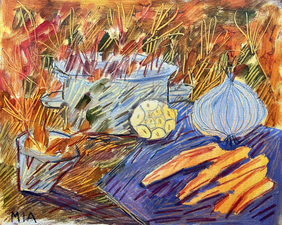 Image of Рутина  by Solomiya Ortynska, size: 20x30, Painting medium, part of the Про дім series, priced at $150