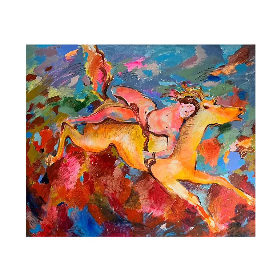 Image of Mazeppa by Notuko , size: 174x140, made of Acrylic on canvas , Painting medium, part of the myths series