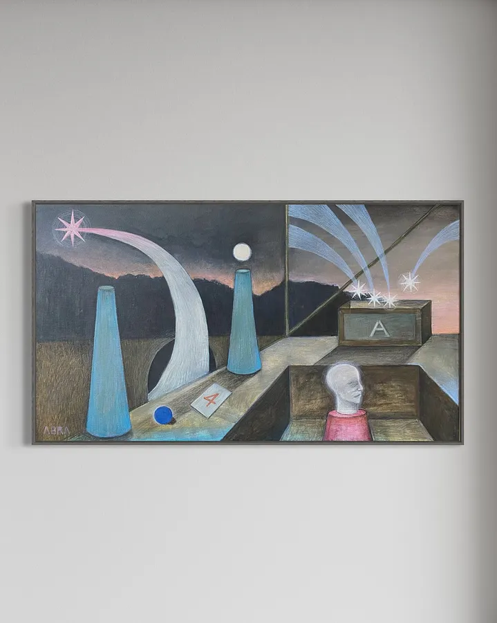 Obraz Extended dream  autorstwa ABRA, rozmiar: 70x40cm, wykonany z canvas,acrylic,colored pencil, medium Painting, z Lviv, Ukraiine, część serii Thresholds and omens, cena: $650 (≈ 29 273 грн)