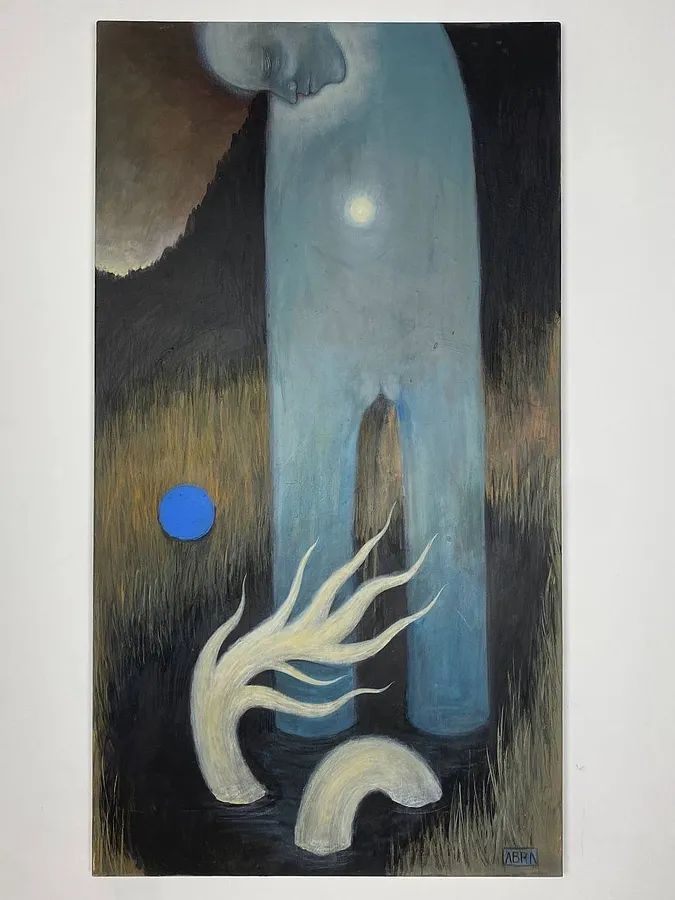 Зображення "Metanoia 1" від ABRA, розмір: 110 x 60, матеріали: canvas,acrylic,colored pencil, медіум: Painting, серія: noesis, ціна: $700 (≈ 31 382 грн)