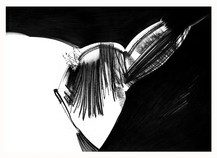 Image de 2 par євген григор'єв, taille : А3, médium Графіка, faisant partie de la série "Чорне,сіре, біле", au prix de €300