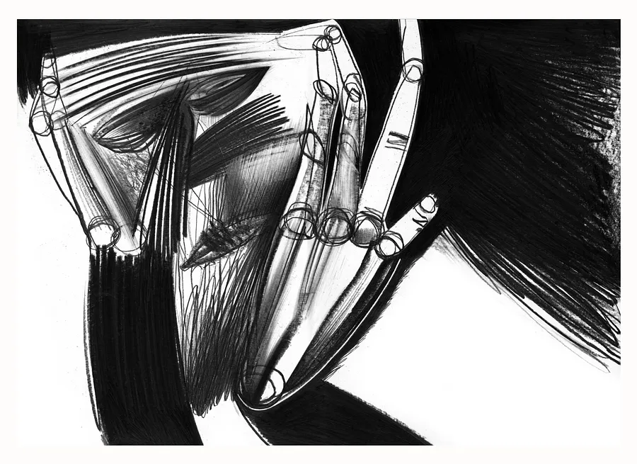 Image de 6 par євген григор'єв, taille : А3, médium Графіка, faisant partie de la série "Чорне,сіре, біле", au prix de €300