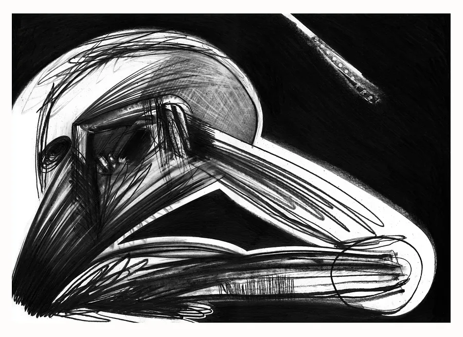 Image de 8 par євген григор'єв, taille : А3, médium Графіка, faisant partie de la série "Чорне,сіре, біле", au prix de €300