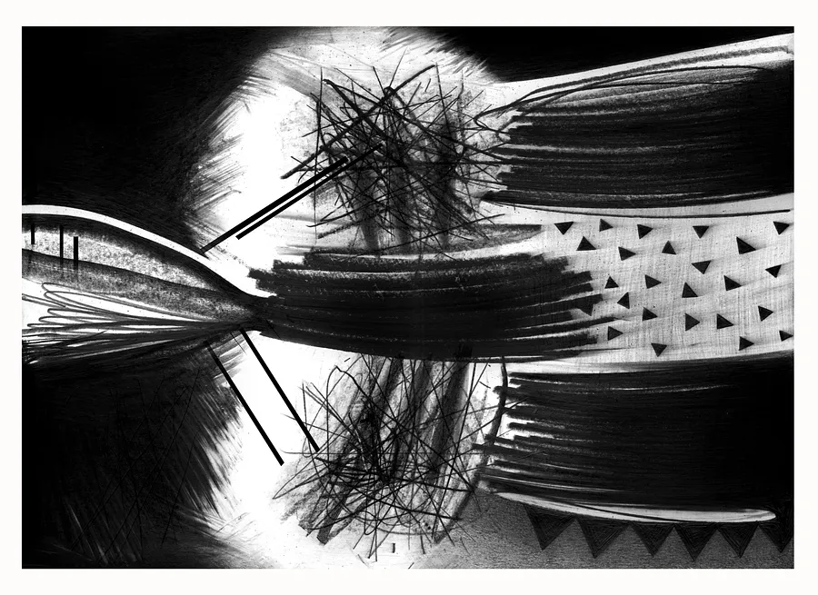 Image de 11 par євген григор'єв, taille : А3, médium Графіка, faisant partie de la série "Чорне,сіре, біле", au prix de €300