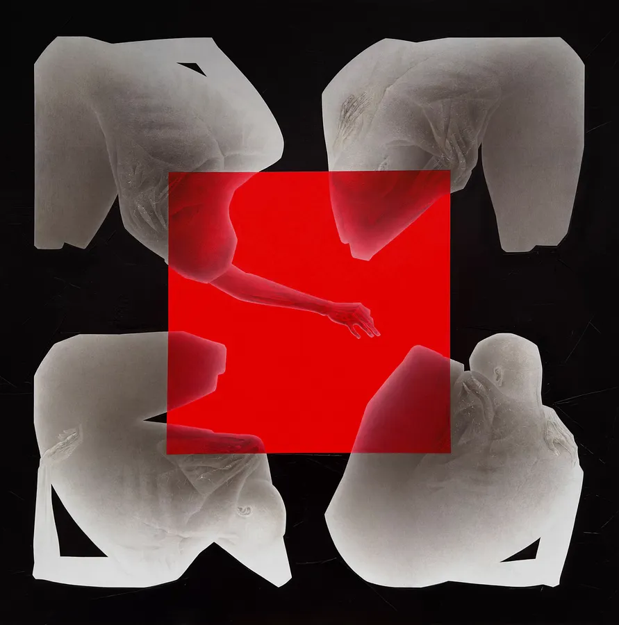 Image of БРАТСЬКА МОГИЛА by ДЕНИС ТИМЧИШИН, size: 190x190 см, РОБОТИ medium, part of the ОСТАННІЙ СНІГ series